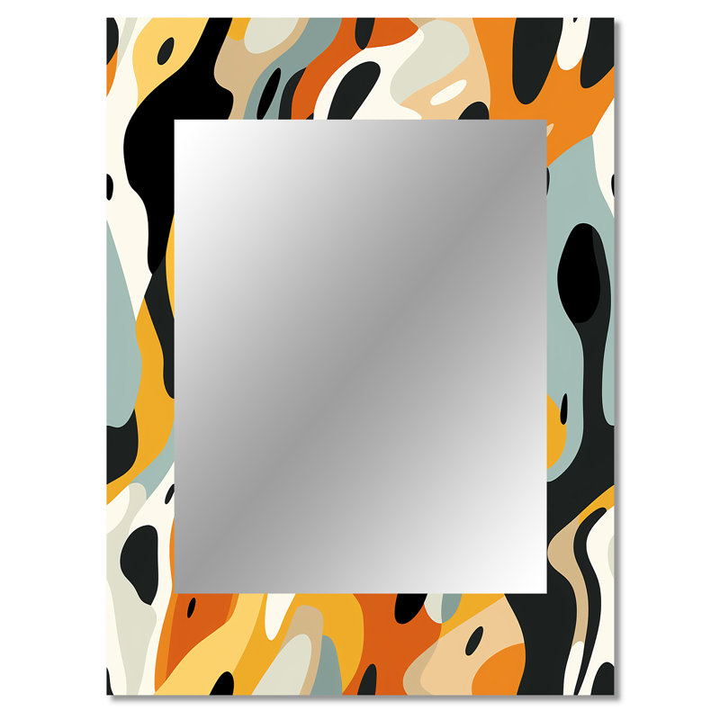 Watlington - Orange Modern Wall Mirror, 40 po x 30 po