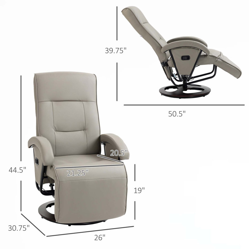PU Recliner With Footrest