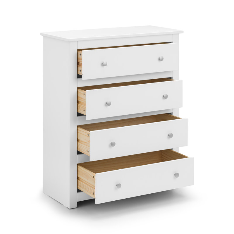Payeur 85cm W 4 - Drawer Chest of Drawers, White