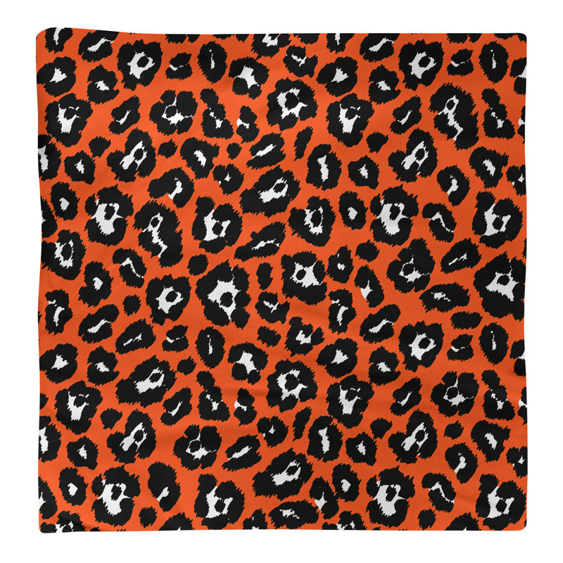 Serviette de table en coton Cincinnati, Orange/Blanc, 22 po x 22 po