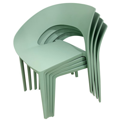 Haze Polypropylene Single - Side Chairs   Of 4  For Pop Up Gatherings, Finish, Zero Maintenance, Comfortable Long Sitting 4 Indoor Decorating, Water Build, Lumbar Comfort, Stackable Storage Solution