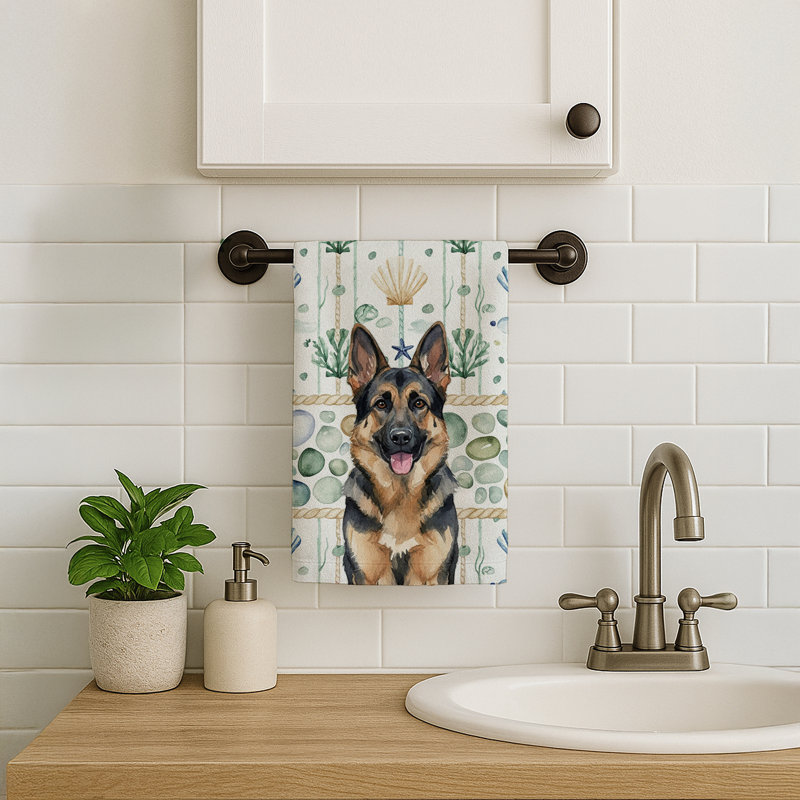 Serviette de cuisine en verre berger allemand, German Shepherd