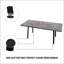 Table de salle à manger de cuisine moderne extensible 55,12 à 70,87 po