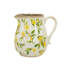 Vase en céramique avec motif citron, rebord texturé rustique, finition patinée et fonction décorative polyvalente pour les plateaux de table et les surfaces.