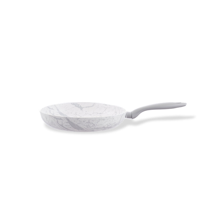Moton Aluminum Non-Stick Frying Pan, White Marble, 24 cm