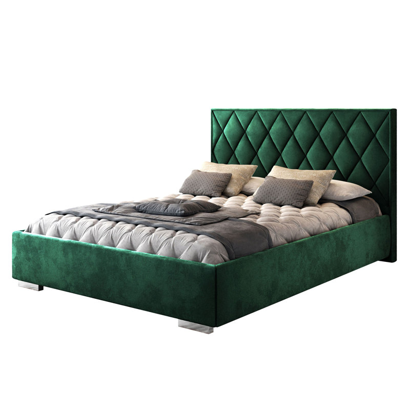 Adelajde Upholstered Storage Bed, 140 x 200 cm, Green