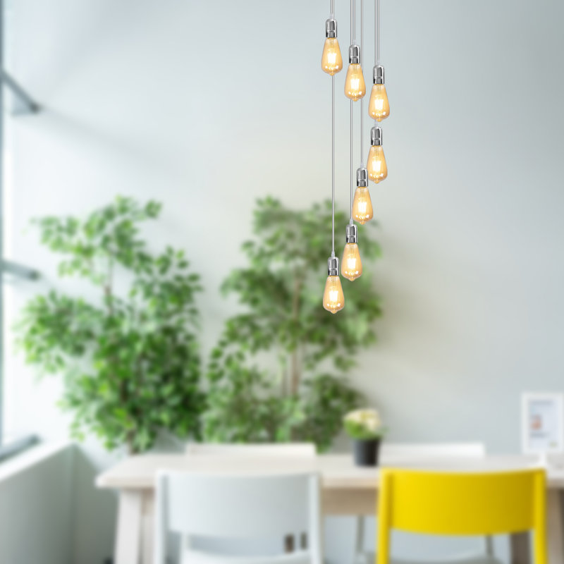 Kachinsky 7 - Light Chrome Cluster Pendant, Yes