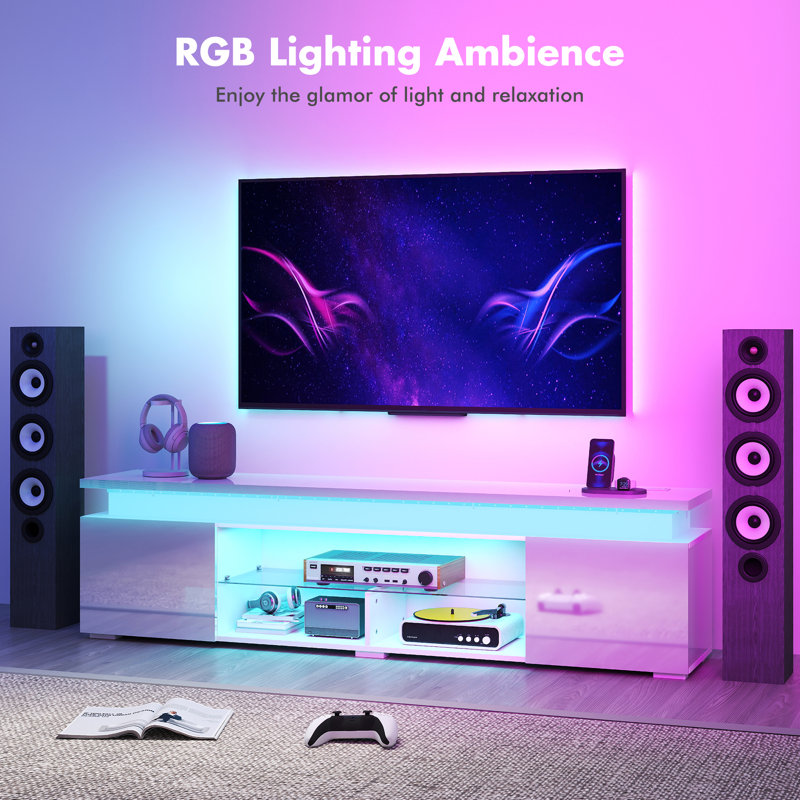 TV Stand for TVs up to 78", White