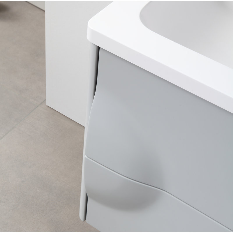 Colmar 24" W Single Wall Mounted Vanity, Light Gray