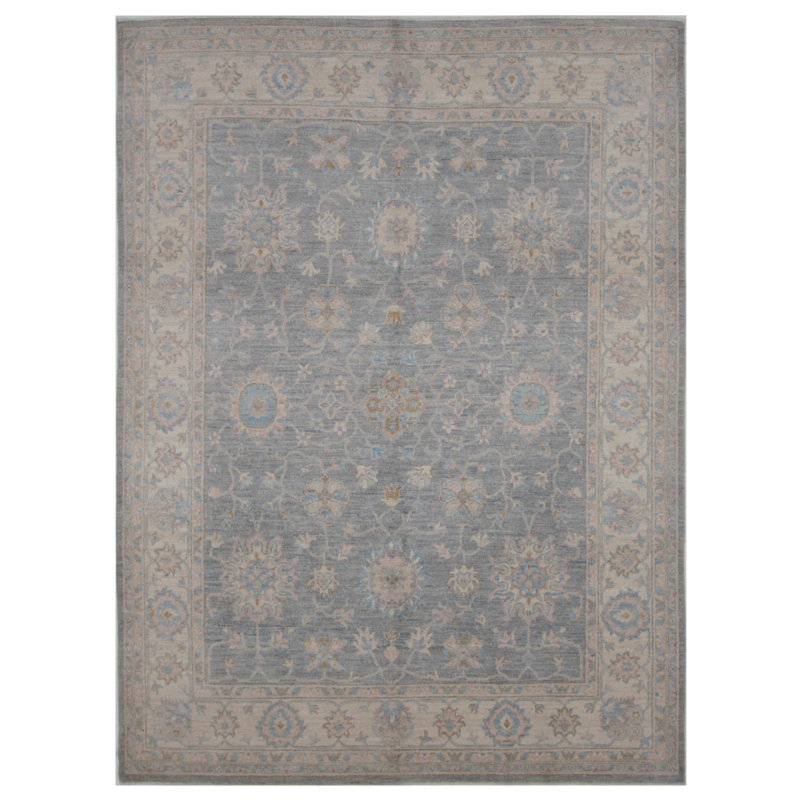 Daugherty Hand Knotted 8x10 Grey Rug