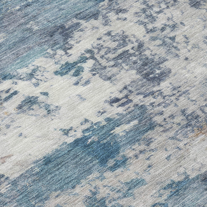Machine Washable Indoor/Outdoor Jadiel ACN2366 Abstract Rug, Round 8'