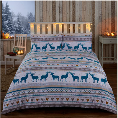 Grove 132 TC Reversible Duvet Cover Set