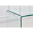 Transparent End Table,Tempered Clear Bent Glass SideTable