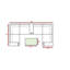 Ensemble modulaire d'extérieur 4 places avec coussins