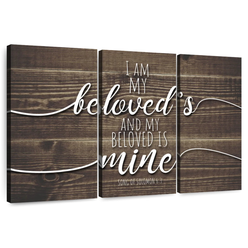 Tergel My Beloved Is Mine Sign, 20" H x 33" W
