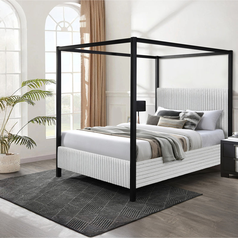 Mobilier de chambre à coucher 1pc, Gris clair, Très grand lit