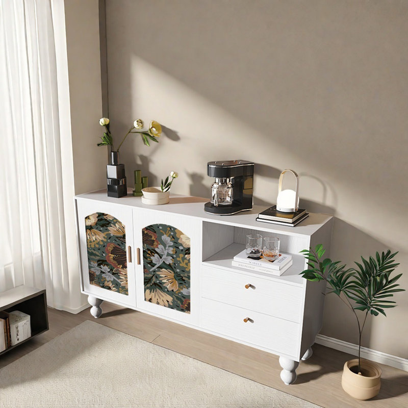 Buffet multifonctionnel 59,1 po, Blanc