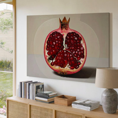 Art mural sur toile grenade botanique