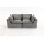 74.8" Width Cloud Couch Oversized Modular Sectional Sofa True Relax Comfy Couches Wide&Deep Seat Sofas for Living Room Furniture Sets, Waffle Fabric ,2Seat