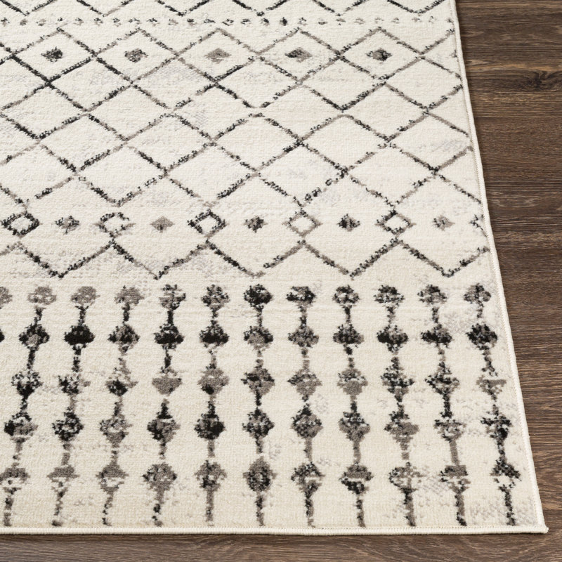 Malena Black/Off-White Rug, Rectangle 150 x 213 cm