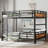 Full XL Over Full XL Metal Bunk Bed/Metal Loft Bed And Metal Platform Beds,With Raised Security Fence-771683492-771683490