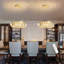 Lustre rond en cristal doré-289057424