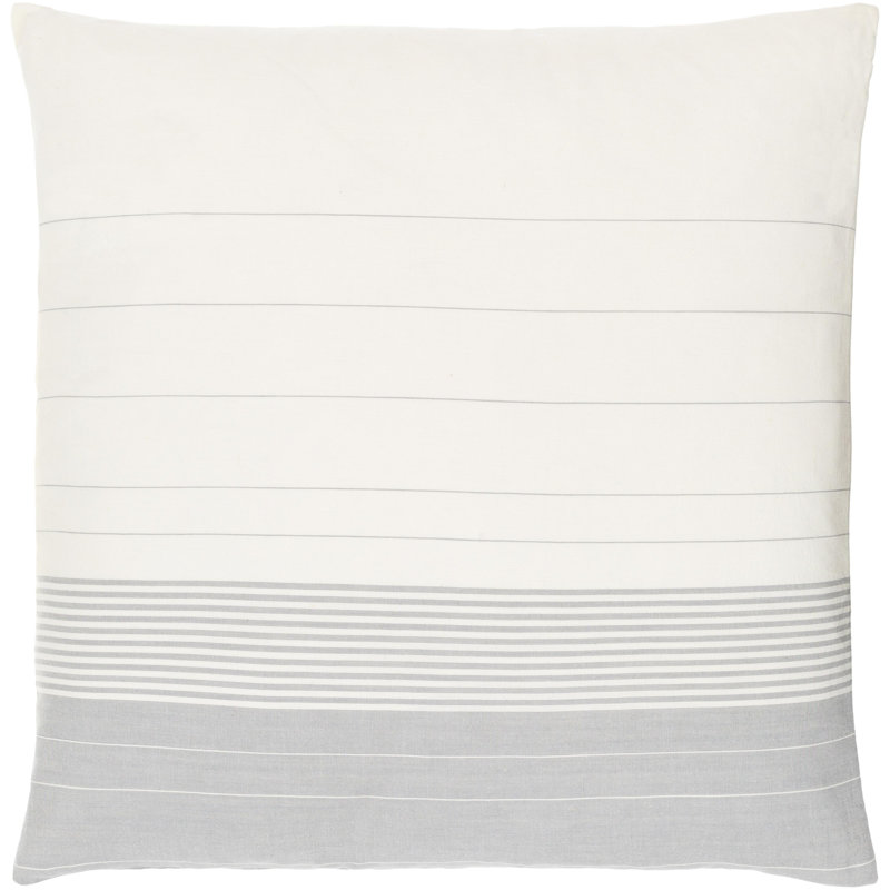 Coussin décoratif Westlund, H 22 po x l 22 po, Housse de coussin seulement - sans coussin, Gris/beige