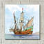 «Nautical Ships-c» par Jean Plout, art mural en verre acrylique-1796256034
