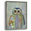 Fantastic Florals Owl, reproduction encadrée - bois massif-2037639964