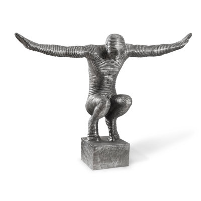 Sculpture à bras tendus, aluminium, petit
