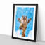 Chewing Giraffe - Picture Frame Painting Print-56924674-56924677