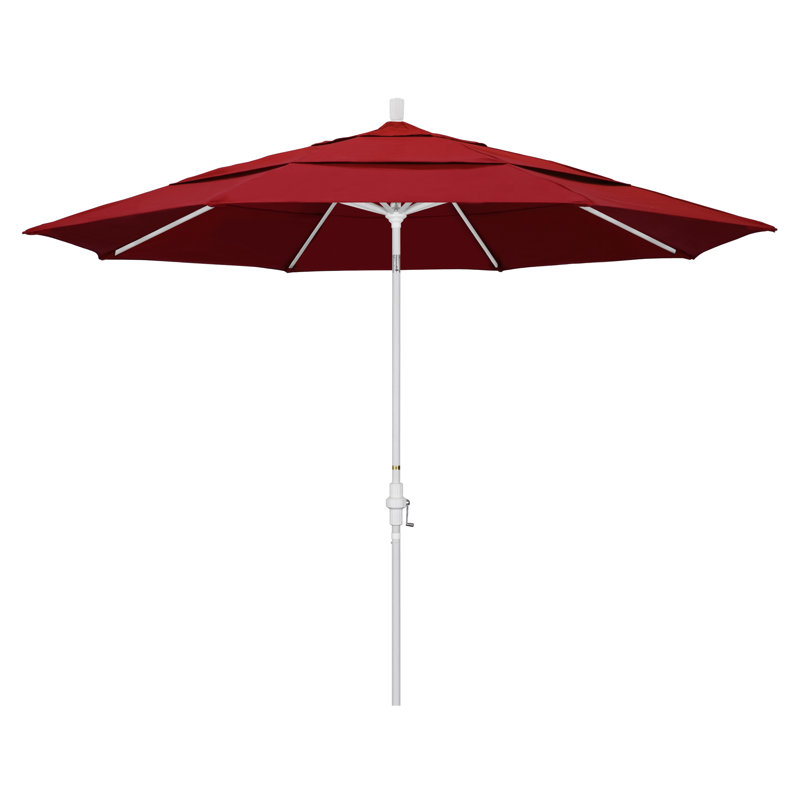 Parasol de marché Broadmeade octogonal Sunbrella, Rouge - oléfine