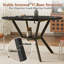 Table de salle à manger extensible noire 42,5 à 58,2 pouces avec tablette de rangement pour 4 à 6 personnes-1777112890