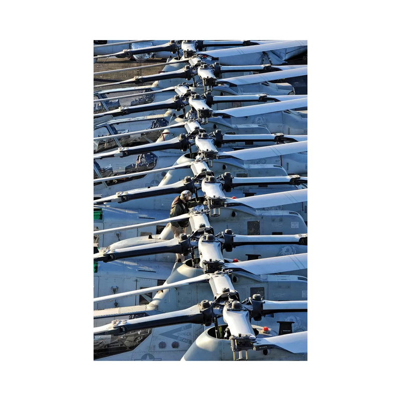 A Marine Conducts Maintenance on an AH-1Z Cobra Helicopter 1 Piece Wrapped Canvas Wall Art, 30.48 cm H x 45.72 cm W