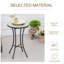 Table mosaïque, table de jardin ronde pour le jardin, jaune