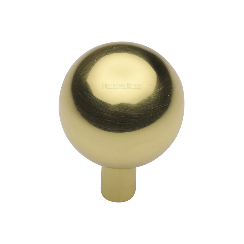 Heritage Brass Cabinet Knob Sphere Design, 2.8cm