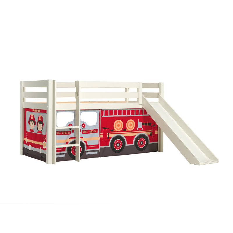 Pino European Single (90 x 200cm) Mid Sleeper Loft Bed, White