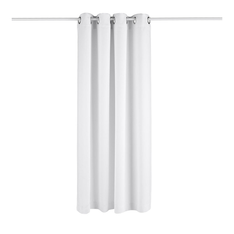 Abigail Curtain Single Panel, White, 132 W x 213 D cm