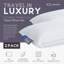 Lincove Canadian Down Feather Travel Pillow - Luxurious Head/Neck Support, 12 X 16" - 2 Pack