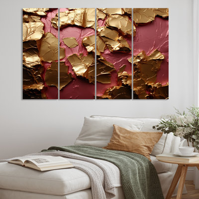 " Submission Of Significance Vintage Pink Gold II " 4 - Pieces