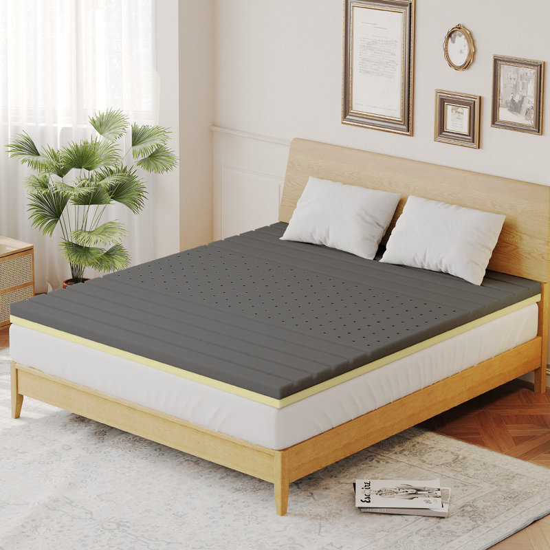 Queen Size 4'' Cooling Gel Memory Foam Mattress Topper