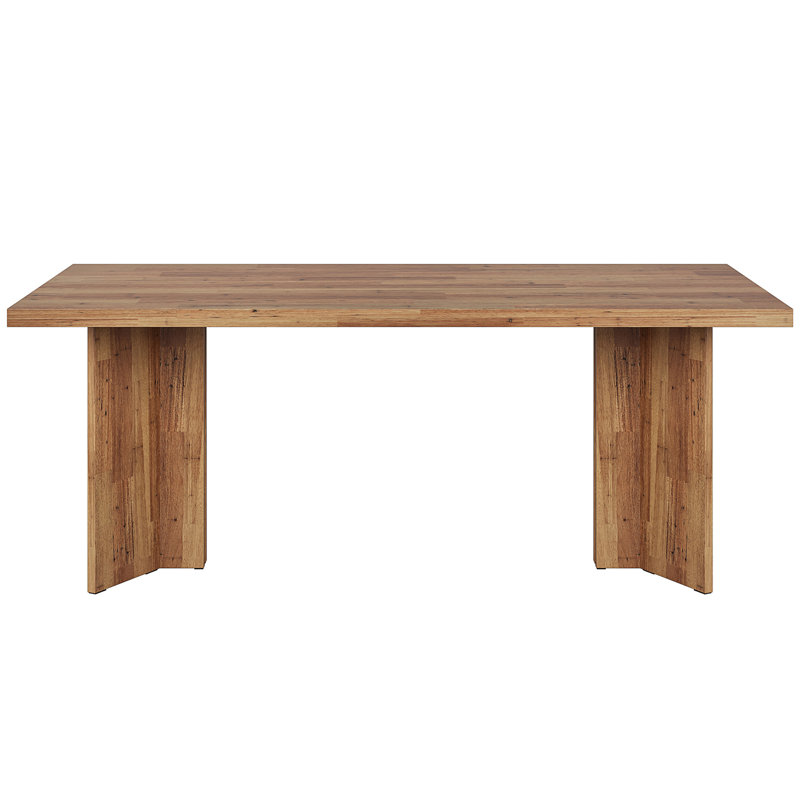 Bureau de direction 63 po Farmhouse - Poste de travail d'ordinateur en bois rétro avec plateau de table épaissi