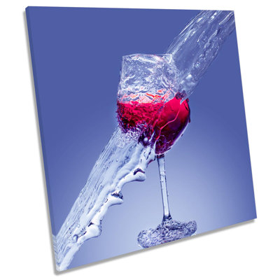 Z5992 Cocktail Drink Splash Kitchen Picture 1 Piece Wrapped Canvas Wall Art