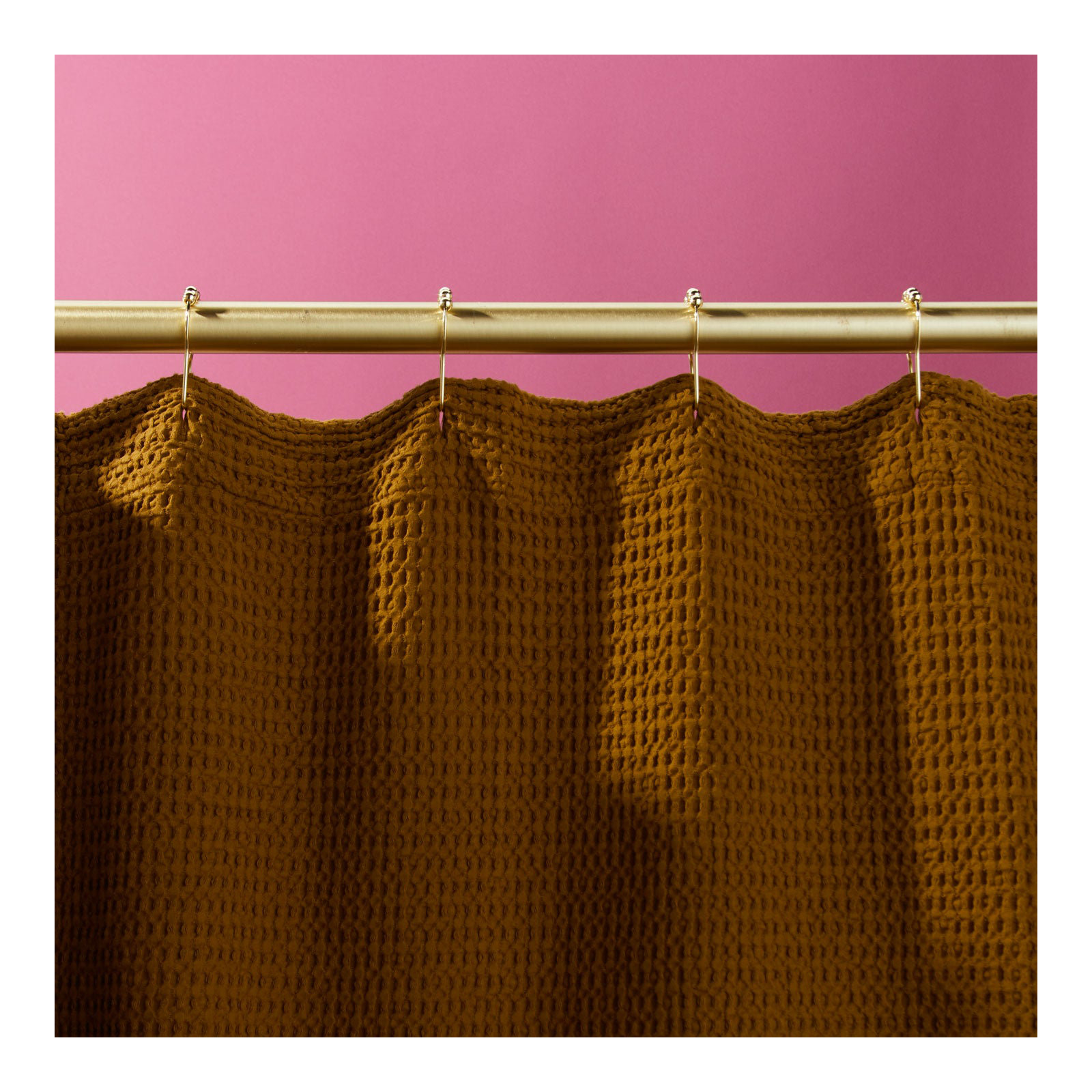 Simple Cotton Shower Curtain, Bronze