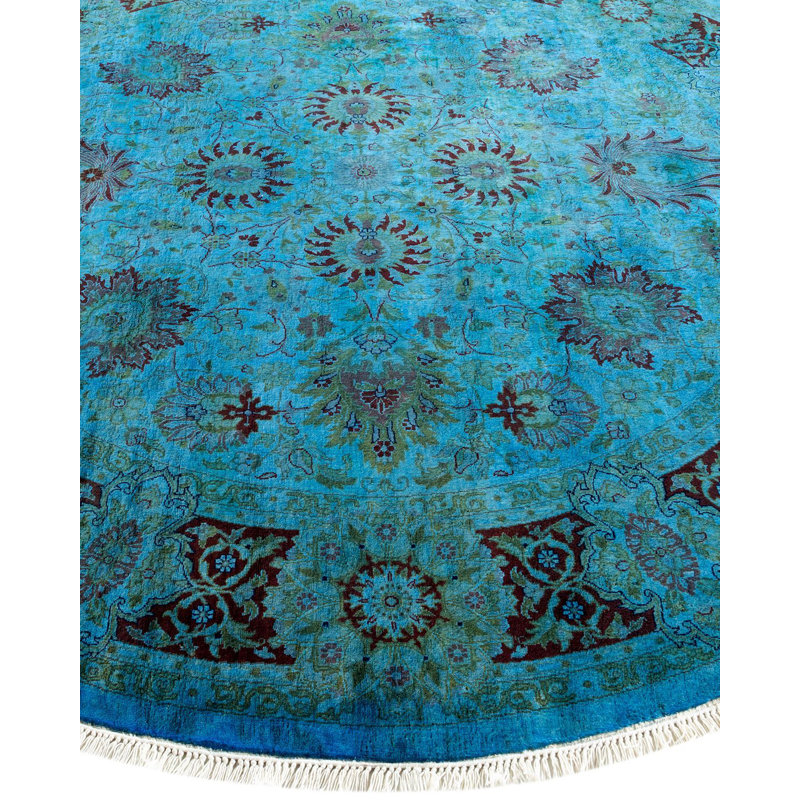 Tapis unique bleu 6 pi 1 po Yanelie