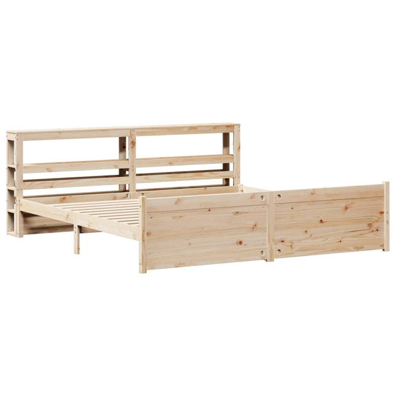 Solid Wood Bed Frame, 200 x 200cm