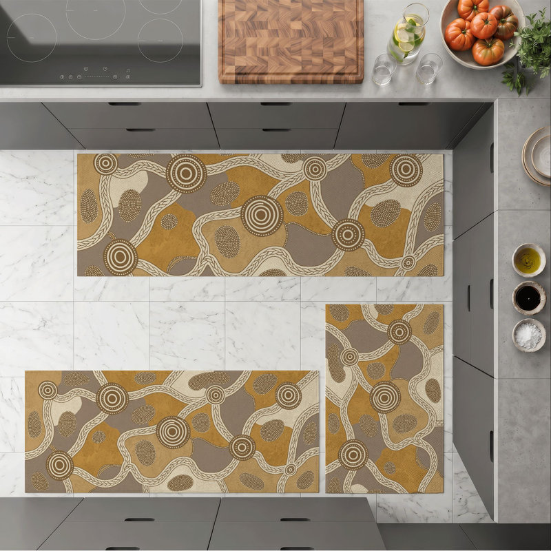 Tapis de cuisine lavables antidérapants Abstract Swirl