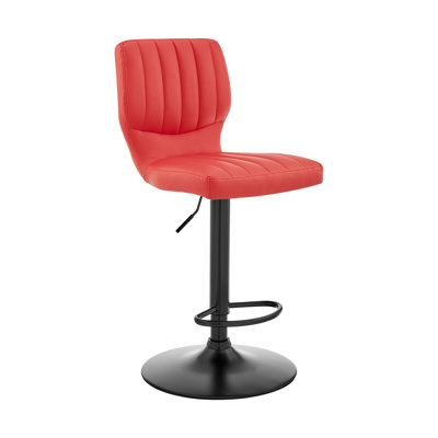 Tabourets de bar réglables en similicuir, conception pivotante rouge moderne pour la maison
