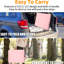 Table pliante rose pour camping-parties - 6 pi, pliable, imperméable et stable