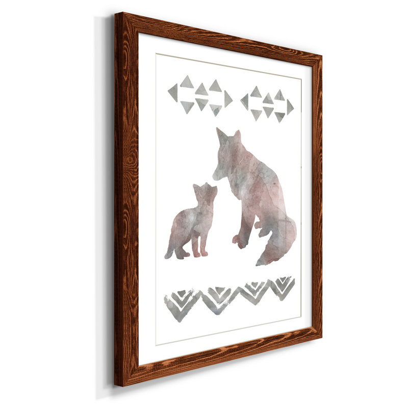 Little Lady Den Foxes - Reproduction d'art sur papier encadrée, H 31,5 po x l 23,5 po x P 1,5 po, Érable